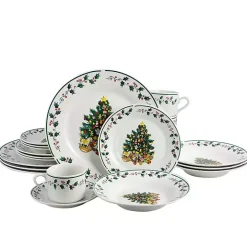 Christmas Tree Trimming 16-pc. Dinnerware Set