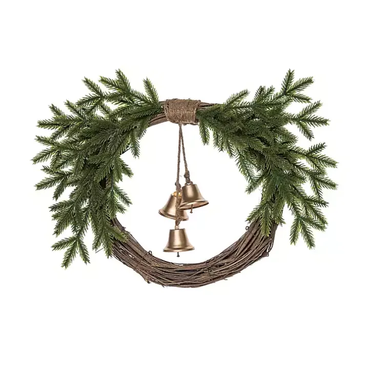 Christmas Wreath with Gold Bells