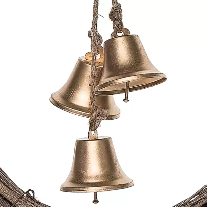 Christmas Wreath with Gold Bells