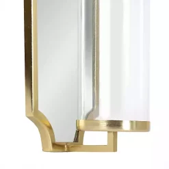 Ciel Gold Mirrored Pillar Candle Sconce