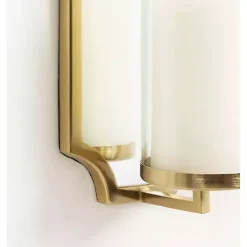Ciel Gold Mirrored Pillar Candle Sconce