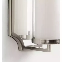 Ciel Silver Mirrored Pillar Candle Sconce