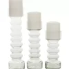 Clear Blown Glass Curved 3-pc. Candle Holder Set