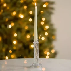 Clear Glass Taper Candle Holder, 8 in.