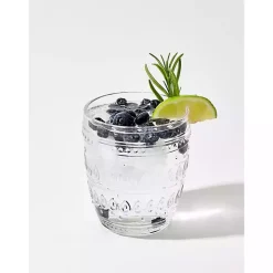 Clear Textured Old Fashioned Glasses, Set of 4