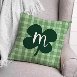 Clover Personalized Monogram Throw Pillow