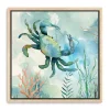 Coastal Bay Crab Framed Canvas Art Print