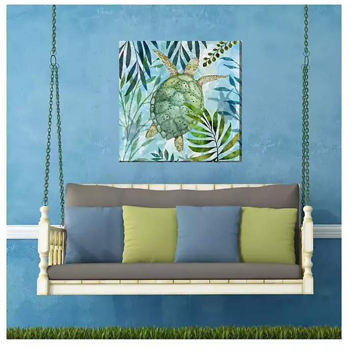 Coastal Turtle Outdoor Canvas Art Print