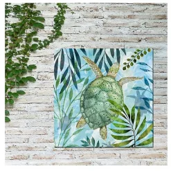 Coastal Turtle Outdoor Canvas Art Print
