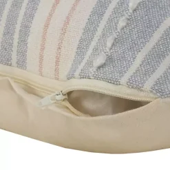 Colorful Textured Striped Accent Pillow