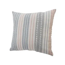Colorful Textured Striped Accent Pillow