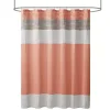 Coral Colorblock Silky Shower Curtain
