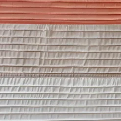 Coral Colorblock Silky Shower Curtain