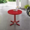 Coral Red Metal Outdoor Side Table