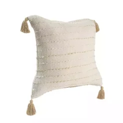 Cream & Neutral Ombre Dash Throw Pillow