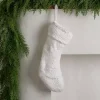Cream Chunky Knit Christmas Stocking