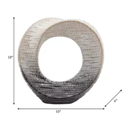 Cream Circle Sculpture