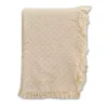 Cream Cross-Stitch Woven Throw