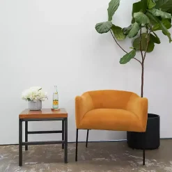 Cream Hydrangea Arrangement in Cement Planter