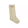 Cream Joy Script Christmas Stocking