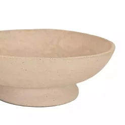 Cream Paper Mache Footed Decorative Bowl