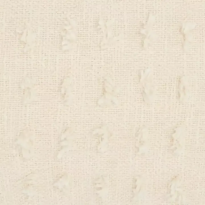 Cream Textured Poms Lumbar Pillow