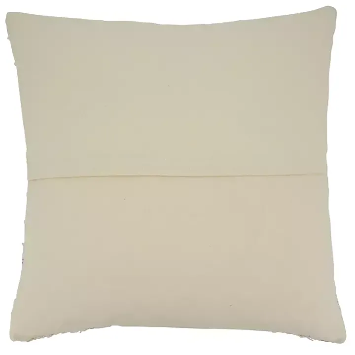 Cream Textured Stripes Decorative Throw Pillow