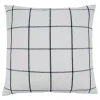 Cream White Large Checked Throw Pillow