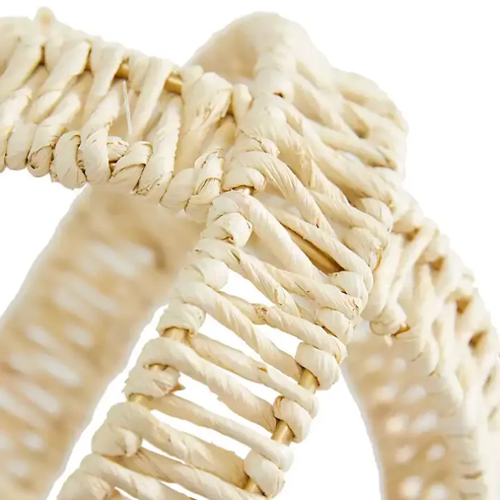 Cream Woven Decorative Orbs, Set of 3