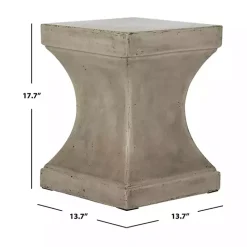 Dark Gray Concrete Pedestal Accent Table