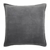 Dark Gray Solid Cotton Pillow, 22 in.