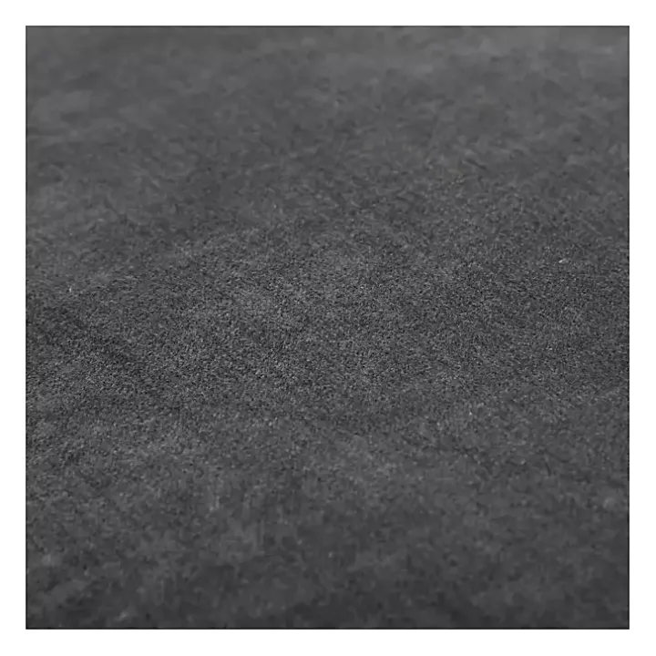 Dark Gray Solid Cotton Pillow, 22 in.