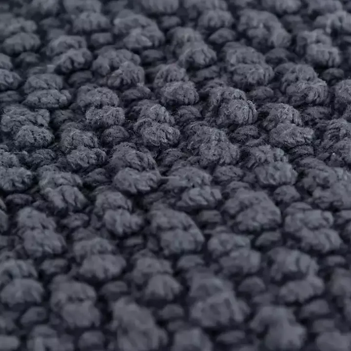 Dark Gray Woven Nubby Pillow