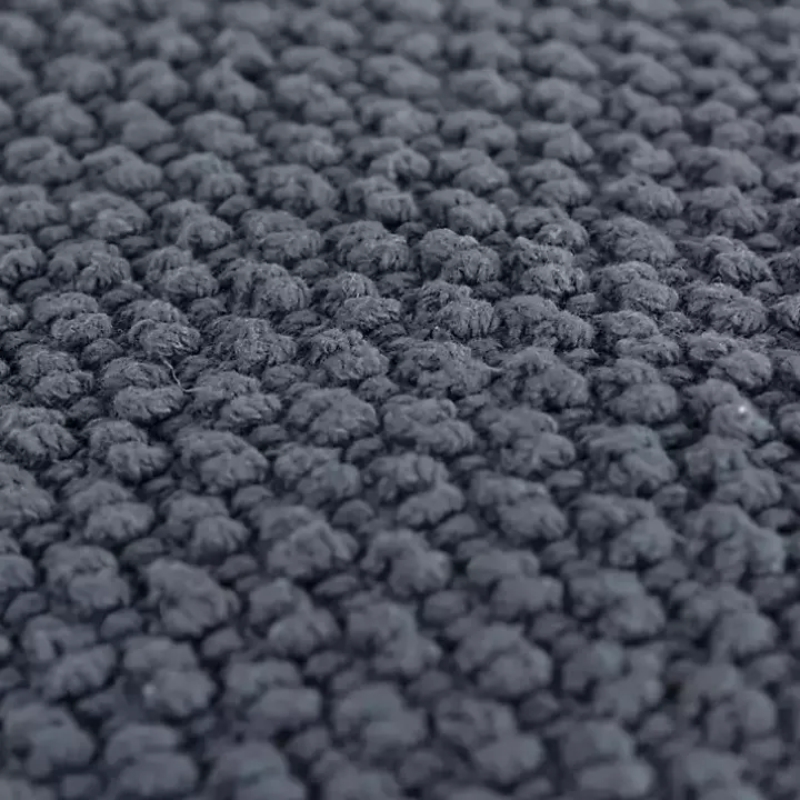 Dark Gray Woven Nubby Pillow