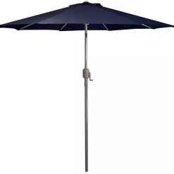 Dark Navy Tilt Hand Crank Outdoor Umbrella