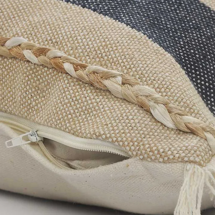 Denim Blue Braided Stripe Throw Pillow, 20 in.