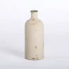 Distressed Cream Ceramic Table Vase
