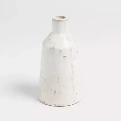 Distressed Cream Textured Terracotta Vase, 9 in.