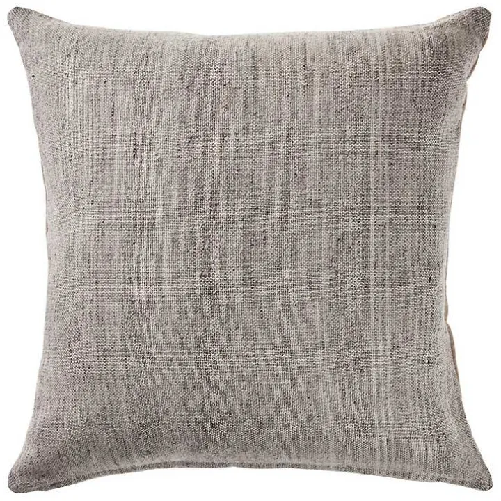 Distressed Gray Accent Pillow