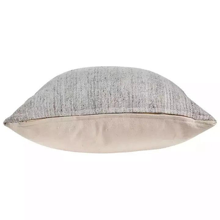 Distressed Gray Accent Pillow