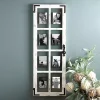 Distressed Wood and Metal Windowpane Collage Frame