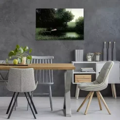 Diving Pig Canvas Art Print