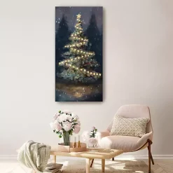 Dreamy Christmas Tree Canvas Art Print, 20x40 in.