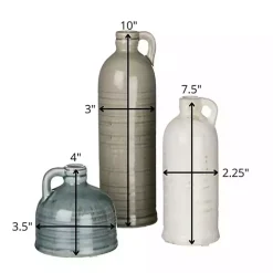 Earth Tones Jug Vases, Set of 3
