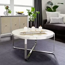 Earthy Abstract Cracked Silver Decorative Tray