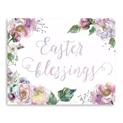 Easter Blessings Floral Canvas Art Print