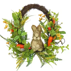 Easter Bunny and Carrot Half Wreath
