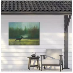 Elk in the Wild Outdoor Canvas Art Print