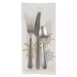 Embroidered Sparkle Snowflakes Napkins, Set of 6