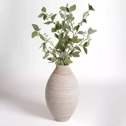 Emelia Ivory Textured Floor Vase, 21 in.